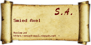 Smied Axel névjegykártya